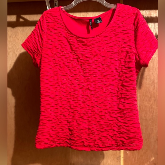 New Directions women's red blouse. Petite XL. Valentines or Christmas color - Picture 1 of 3
